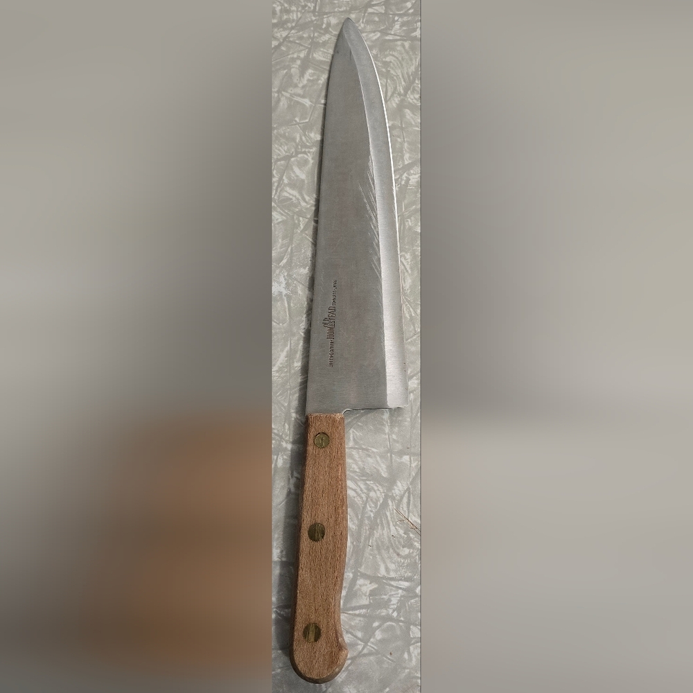Old Homestead Stainless Steel Chef Knife Wood Handle 10” Blade